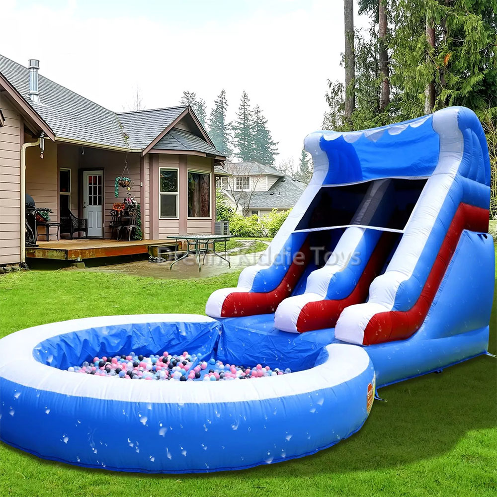 Water Slide Indoor Outdoor Mini Inflatable Bouncy Water Slide Splash Pool