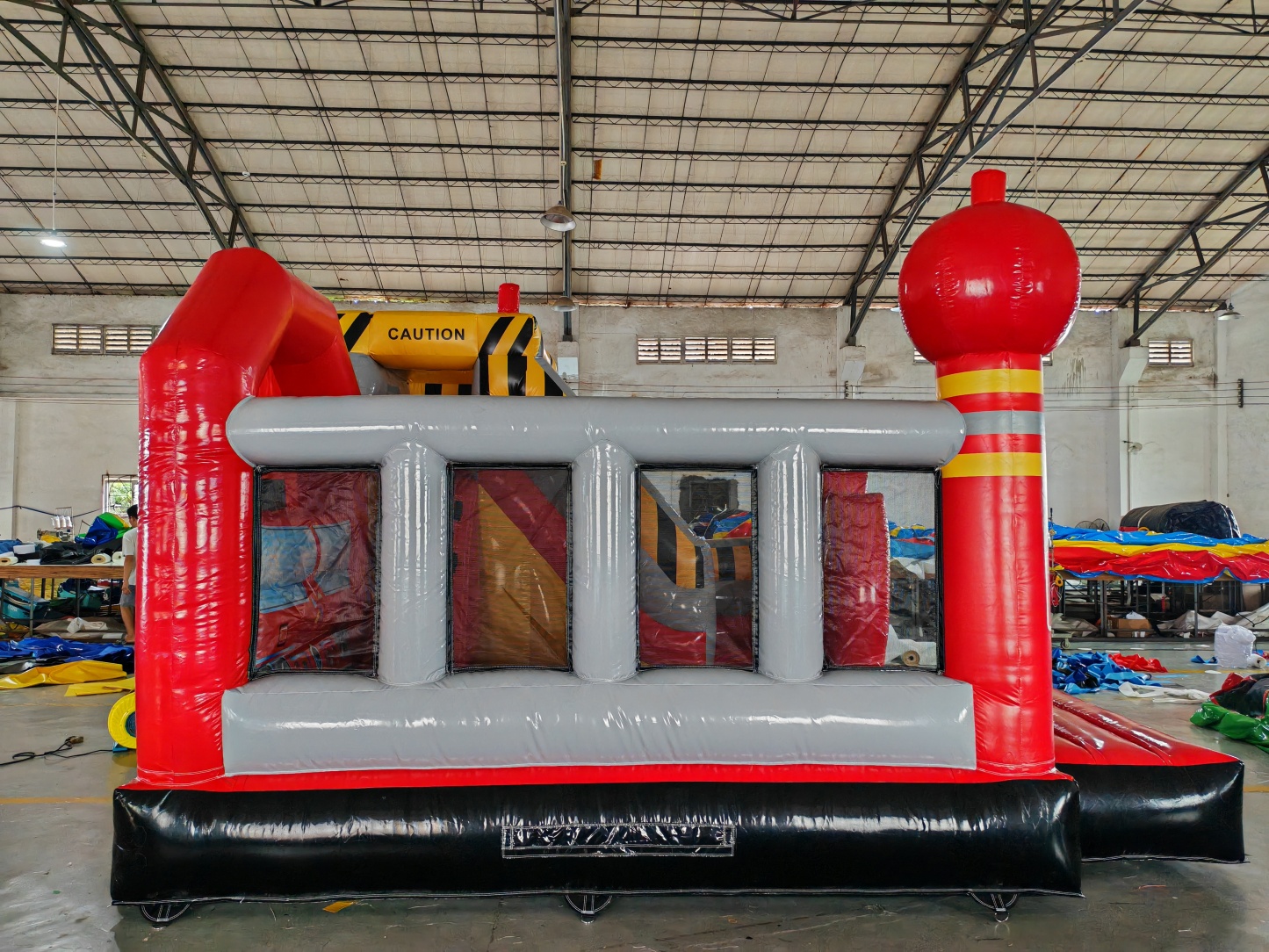 PVC Fire Truck Style Inflatable Bouncy Castle Jumping House Combo
