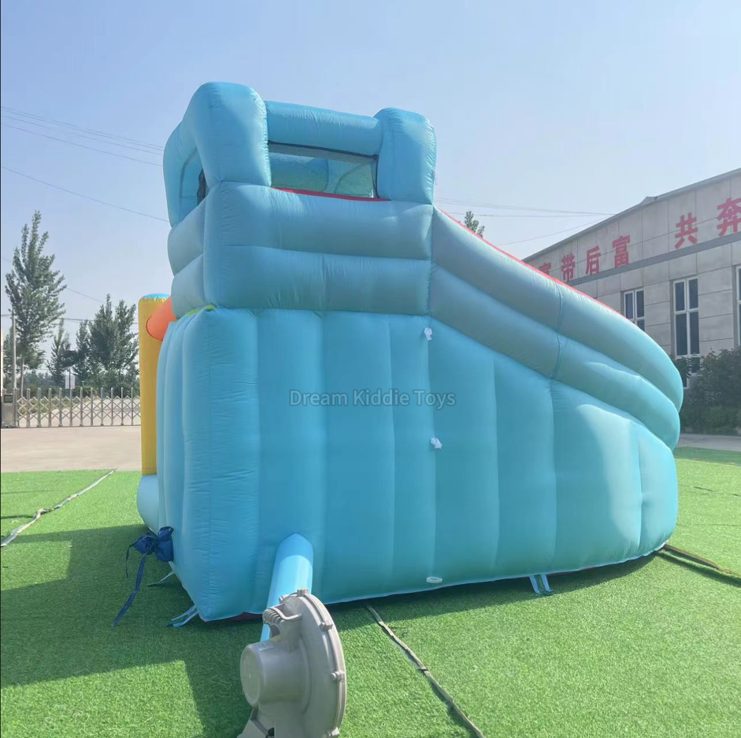 Hot Sale Inflatable Water Slide With Water Gun Outdoor Jumping Castle With Pool Combo Summer Swimming Pool For Kids