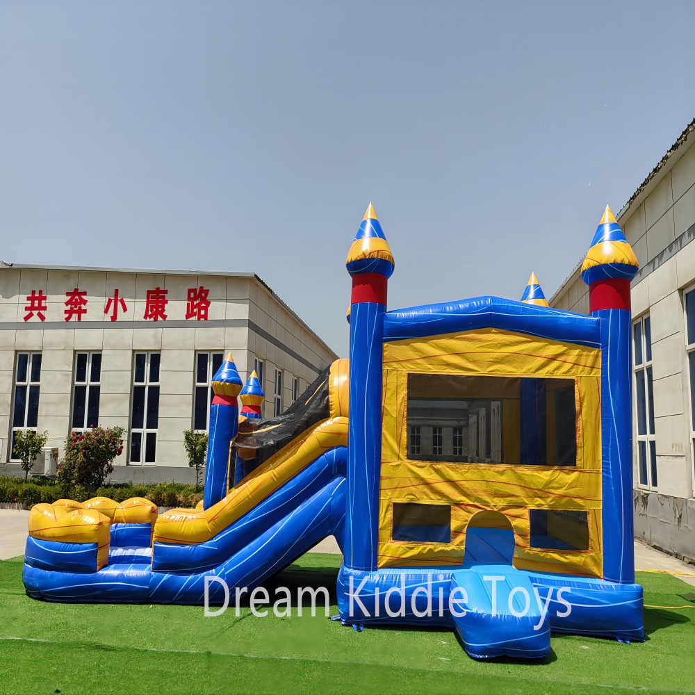 High quality PVC bounce houses water slide inflatable bouncer slide with pool for adult and kids