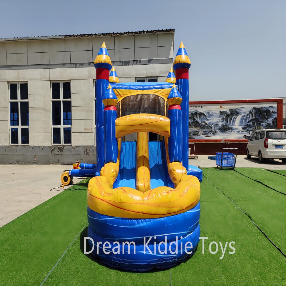High quality PVC bounce houses water slide inflatable bouncer slide with pool for adult and kids