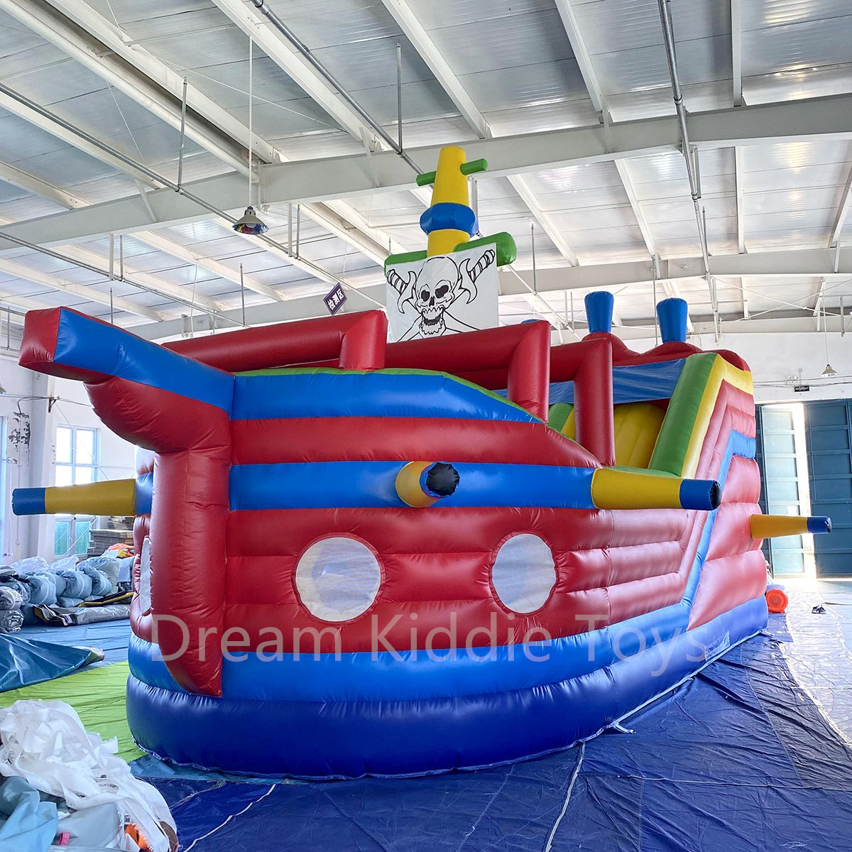 Giant 4*8M Inflatable Pirate Ship Jumping Castle Park Carnival Inflatable Bounce Pirate Ship inflatables 