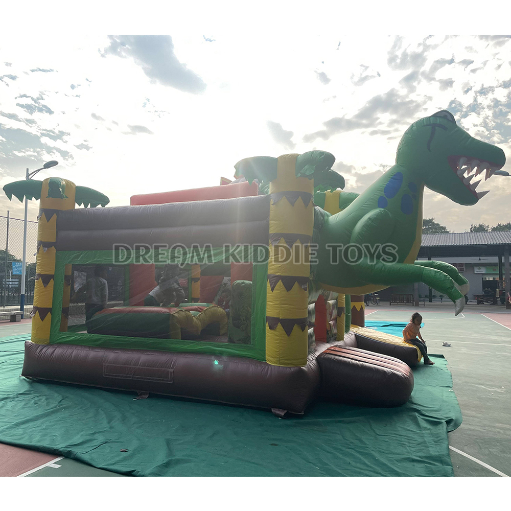 Dinosaur Park Inflatable Combo Jumping Castle With Slide For Kids Birthday Dinosaur Inflatable Bounce House For Party Rent