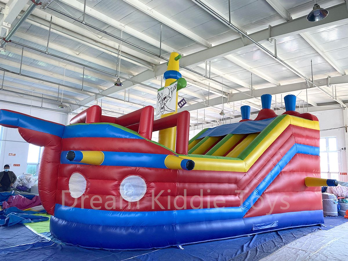 Giant 4*8M Inflatable Pirate Ship Jumping Castle Park Carnival Inflatable Bounce Pirate Ship inflatables 