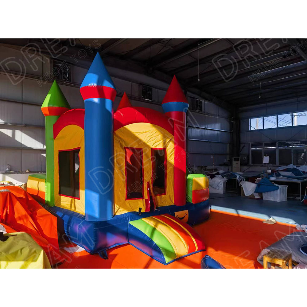 Colorful inflatable bouncer combo Slide bouncy slide combo inflatable bounce house with slide