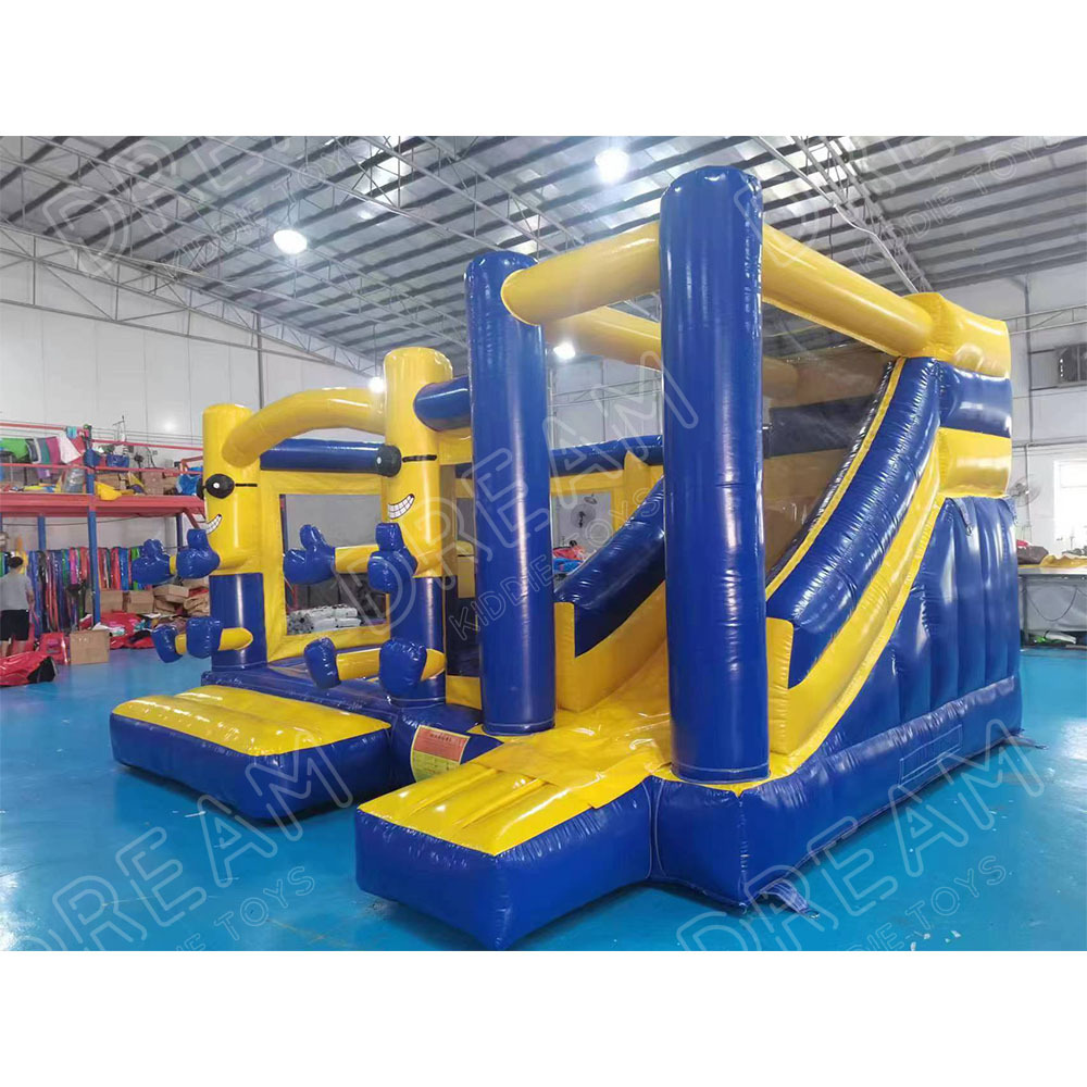 5.5*5M Minions Park Inflatable Combo Jumping Castle With Slide For Kids Birthday Minions Inflatable Bounce House Party Rental