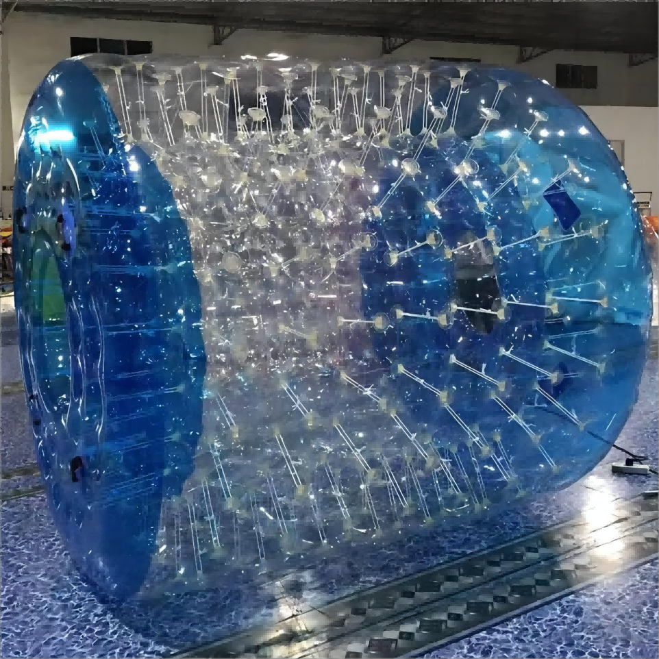 Transparent inflatable cylinder water walking roller inflatable water walking ball