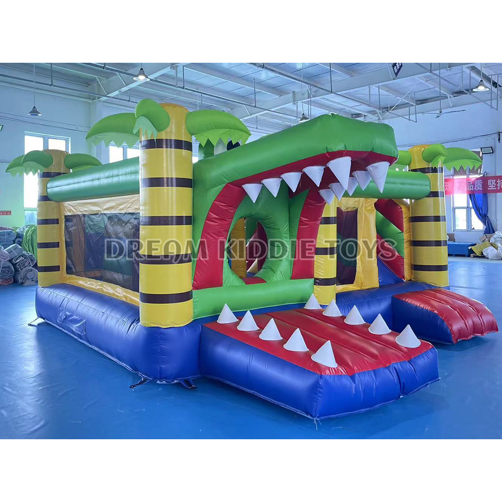 5.5MX5M Crocodile Park Inflatable Combo Jumping Castle With Slide For Kids Birthday Crocodile Inflatable Bounce House For Party