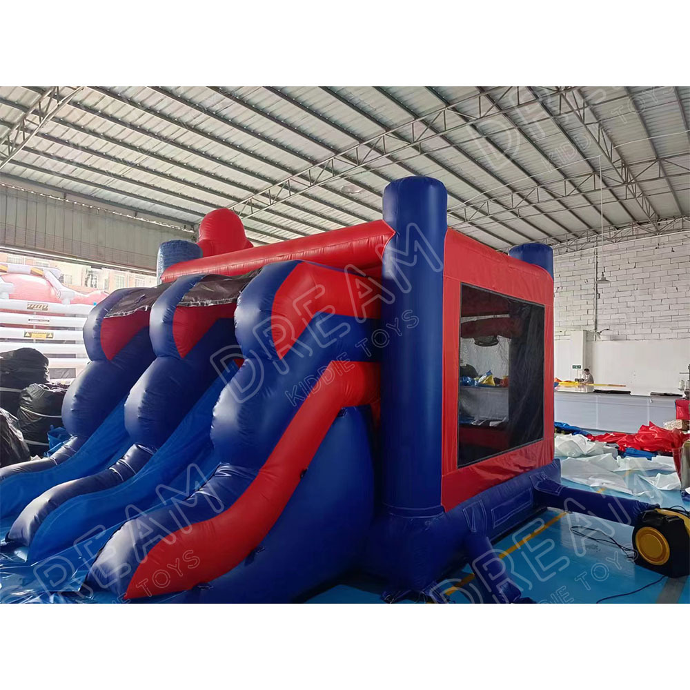 Commercial Cartoon Spiderman Inflatable waterslide Bouncer Jumping Slide Inflatable Giant Water Park Slide Mutifunction 