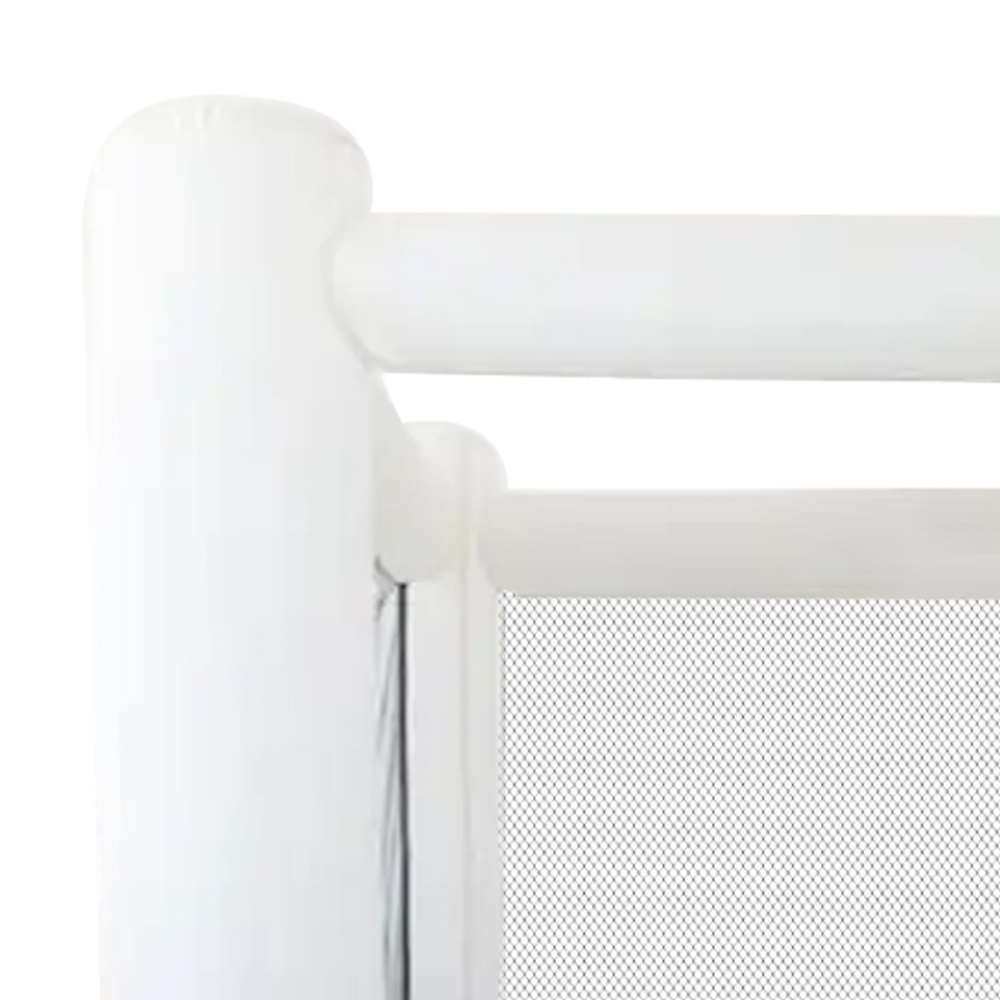 White Inflatable Castle Bounce House with Slide & Ball Pit Blower,Easy to Set Up and Take Down,Safe and Fun for Active Kids.