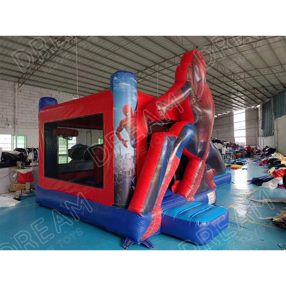 Commercial Cartoon Spiderman Inflatable waterslide Bouncer Jumping Slide Inflatable Giant Water Park Slide Mutifunction 