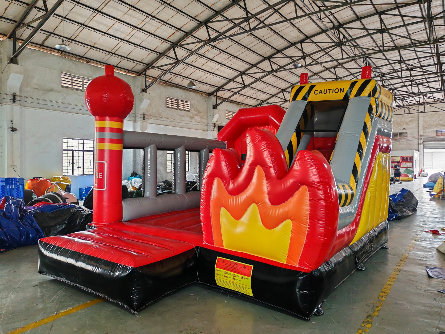 PVC Fire Truck Style Inflatable Bouncy Castle Jumping House Combo