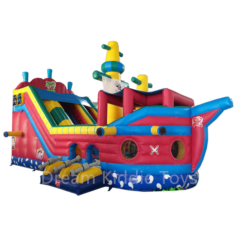 Giant 4*8M Inflatable Pirate Ship Jumping Castle Park Carnival Inflatable Bounce Pirate Ship inflatables 