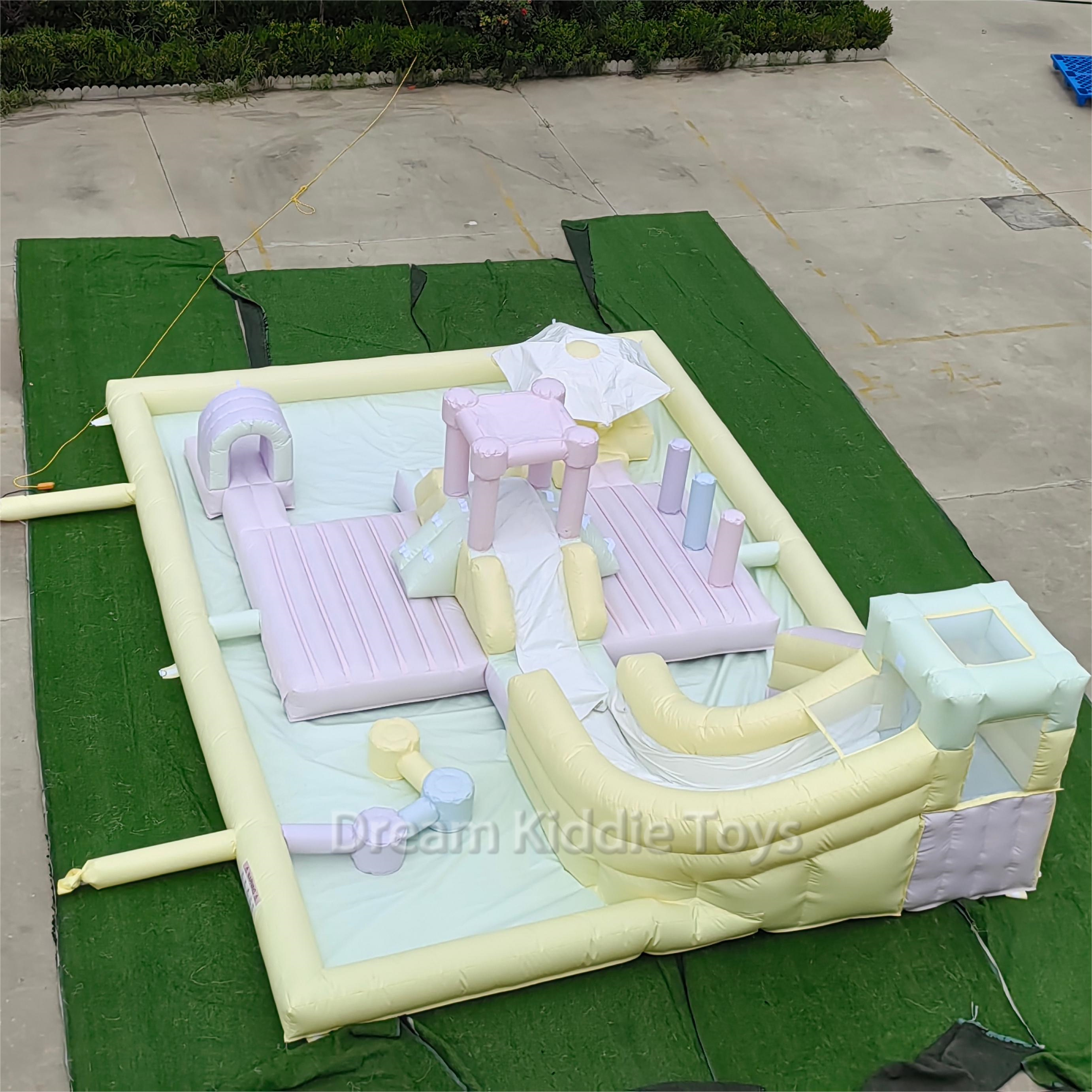 Commercial PVC Inflatable Water Park Splash Pad Combo Water Slide Pool Inflatable splash pool for kids