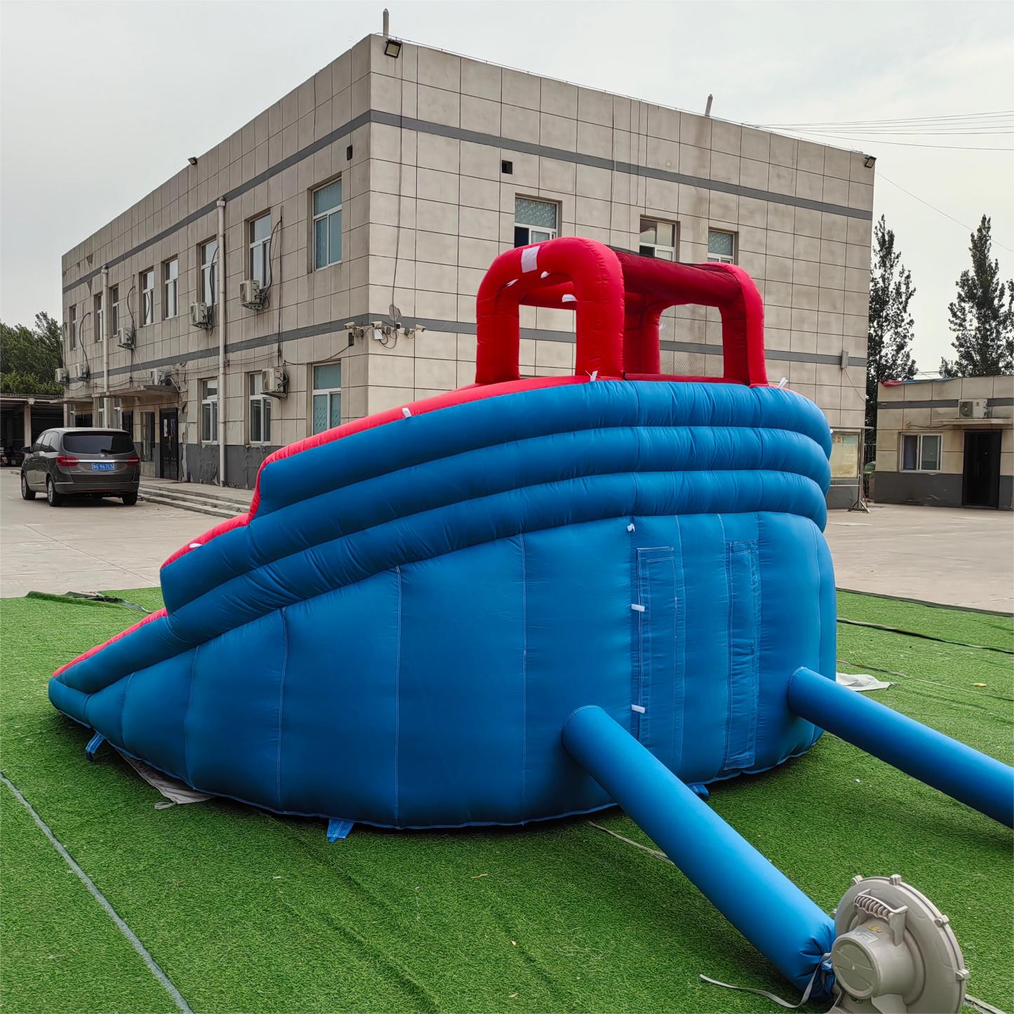 New design inflatable mini inflatable water slide for kids water park double slide for sale
