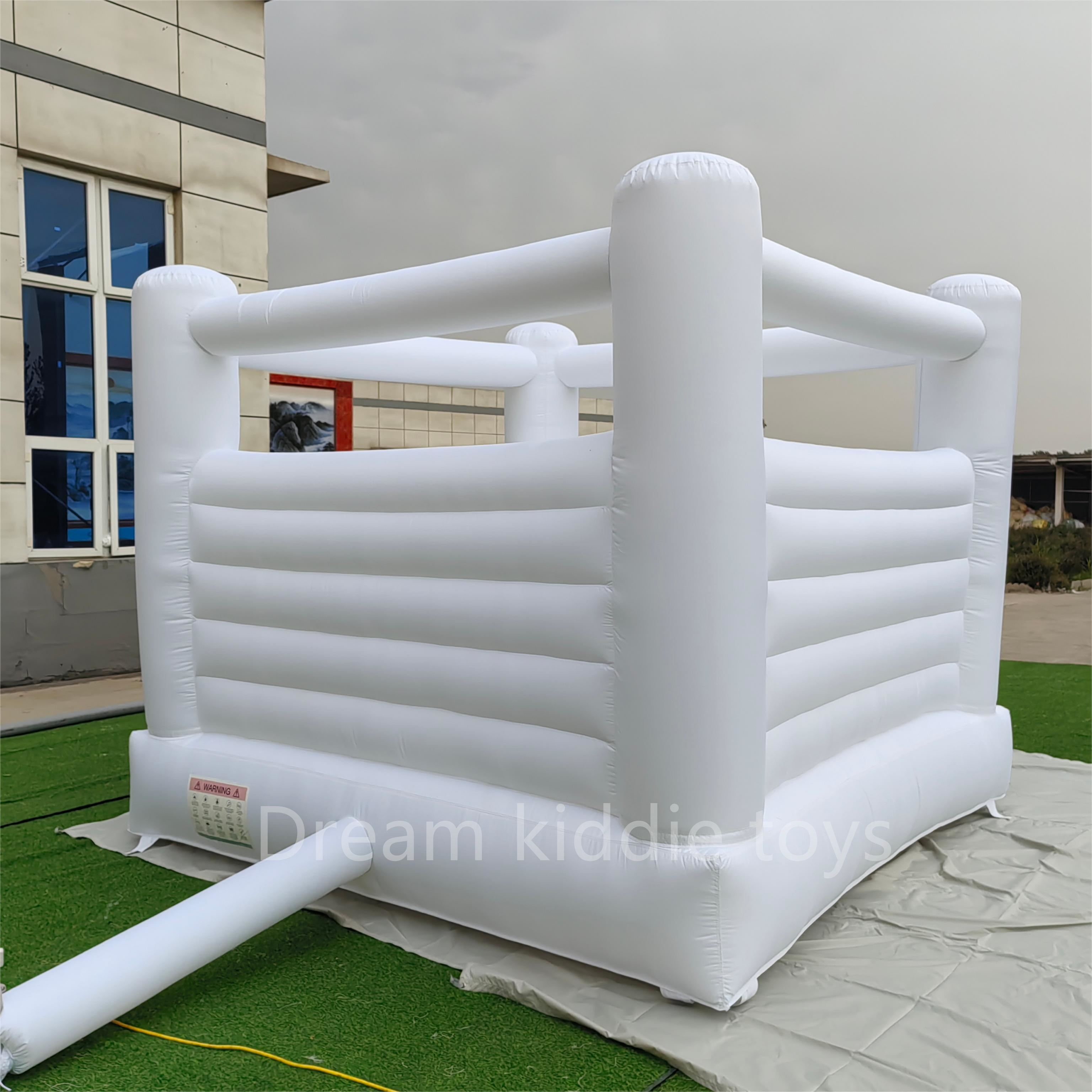 White bounce house jumping castle commercial inflatable double slides for toddler kids jumping house adults inflatable bouncer