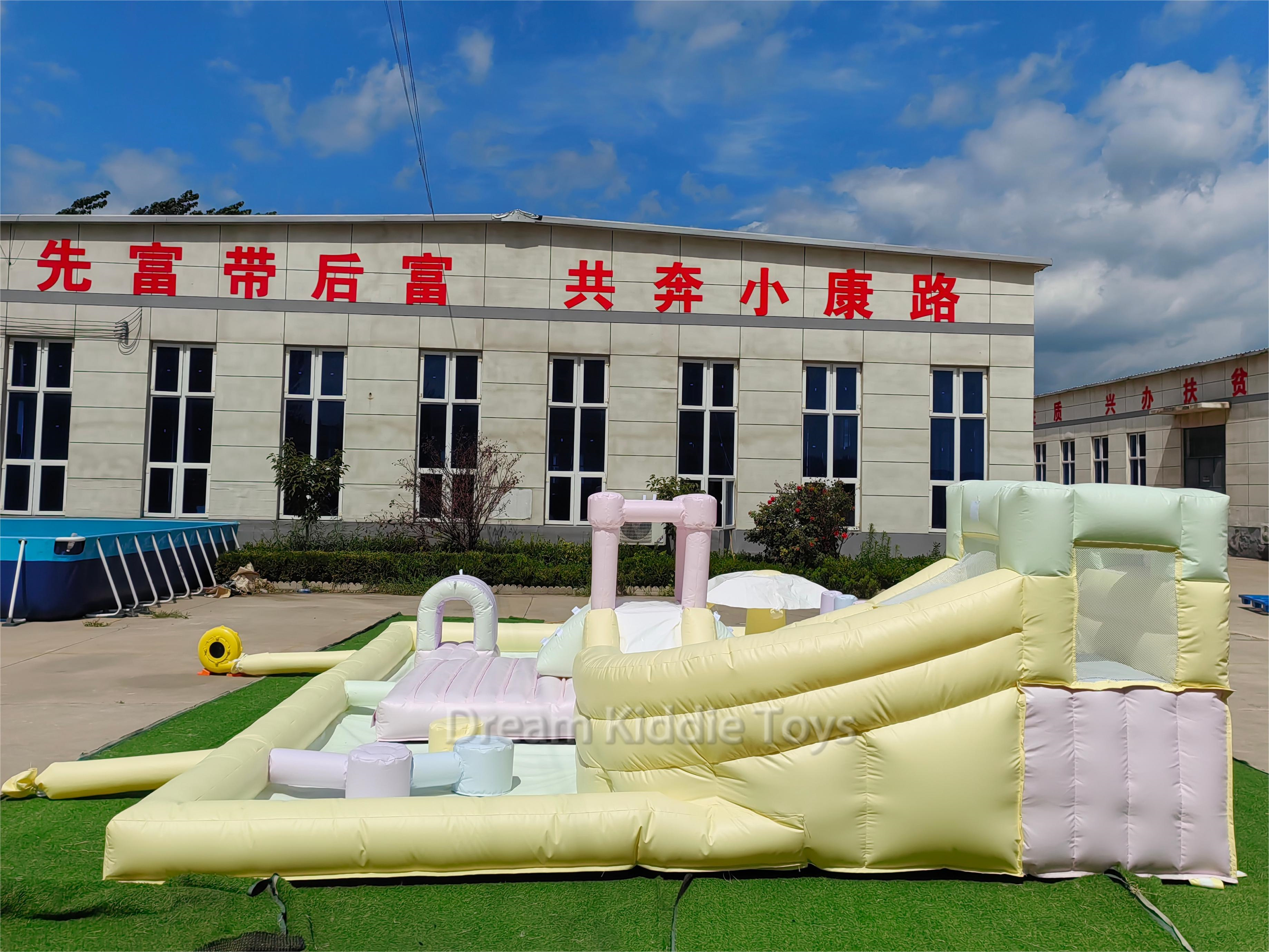 Commercial PVC Inflatable Water Park Splash Pad Combo Water Slide Pool Inflatable splash pool for kids
