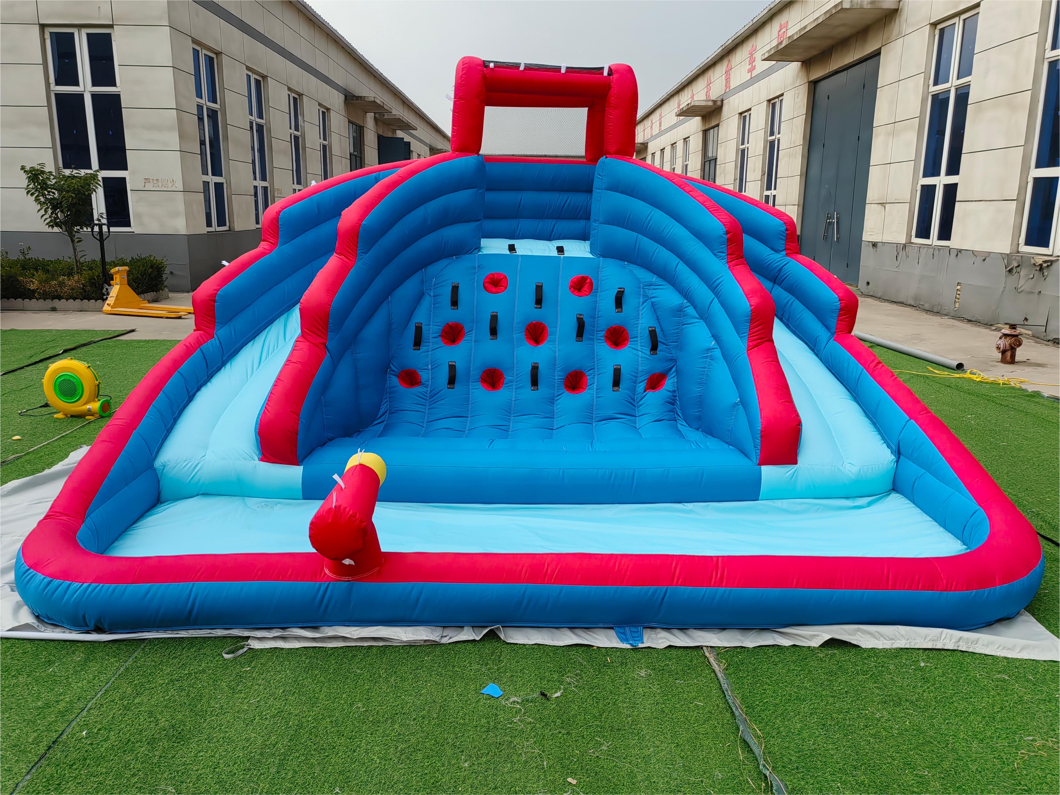 New design inflatable mini inflatable water slide for kids water park double slide for sale