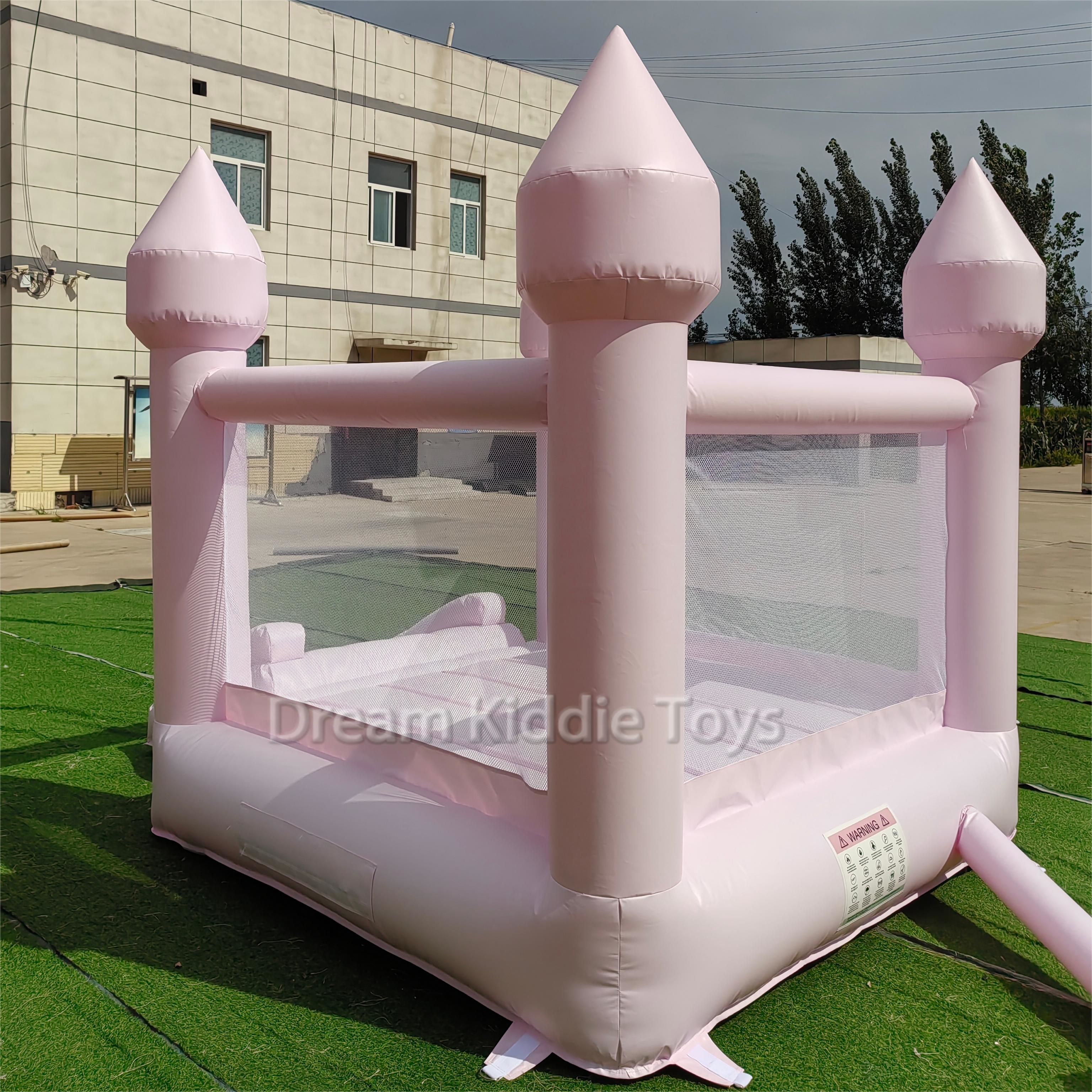 Mini Pink Inflatable Bounce House Inflatable Jumping Castle With Slide Inflatable Bouncer for Kids to Play