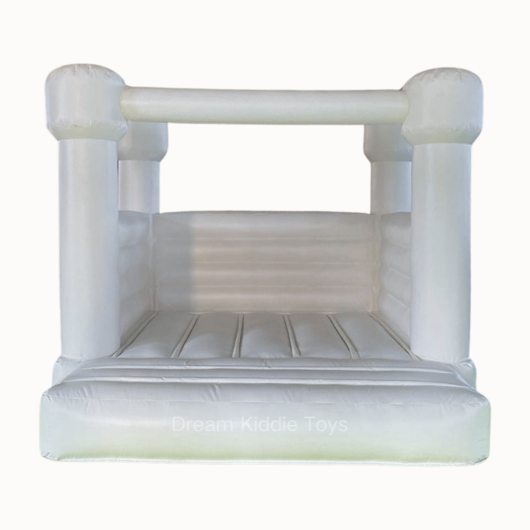 White commercial inflatable jumping castle 10x10ft PVC bouncy house for party in stock