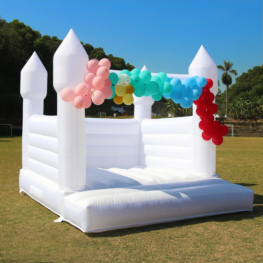 White inflatable jumping castle bouncy house inflatable bouncer 