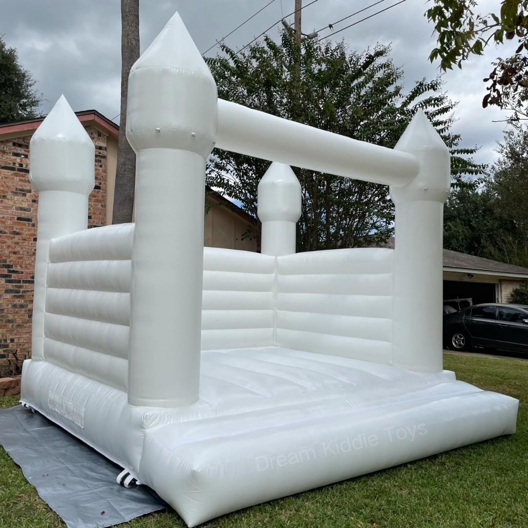 White inflatable jumping castle bouncy house inflatable bouncer 