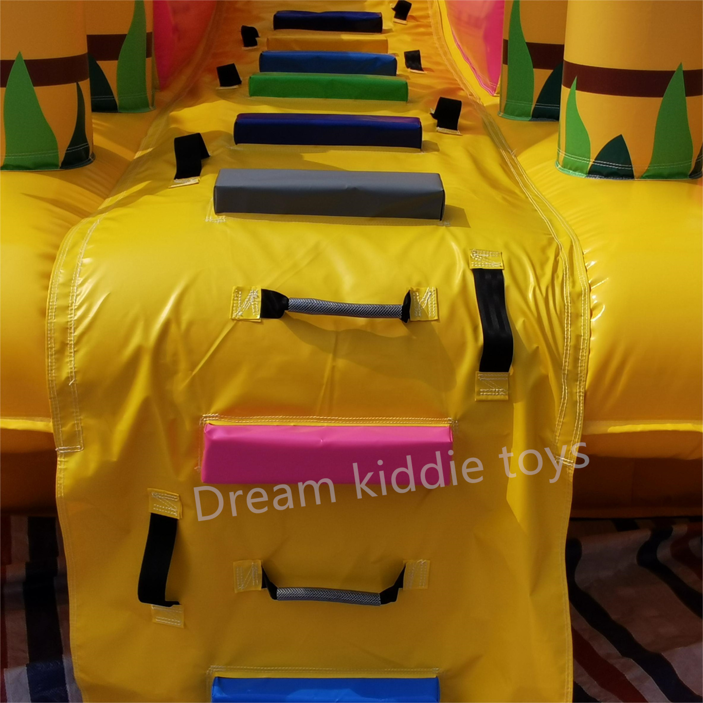 Commercial bounce house grade outdoor water slide palm tree swimming pool inflatable slide for adults