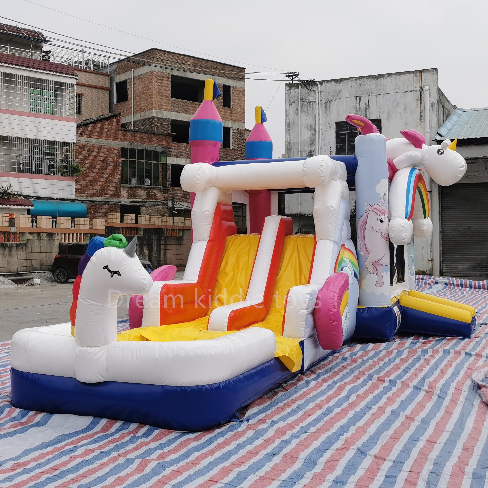 PVC Kids Party Castle Inflatable Castle Unicorn Bounce House Jumping Castle Large Inflatable Bouncer For Child Amusement Park