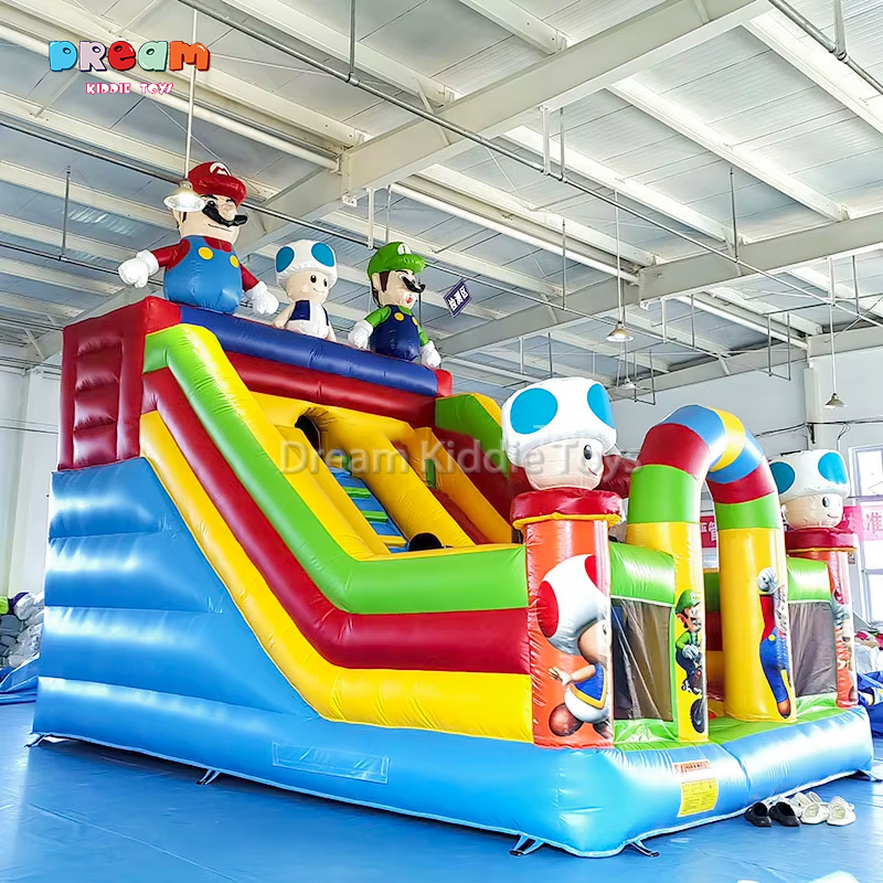 Rental Inflatable Mario Bouncy Castle Jumping House with Slide