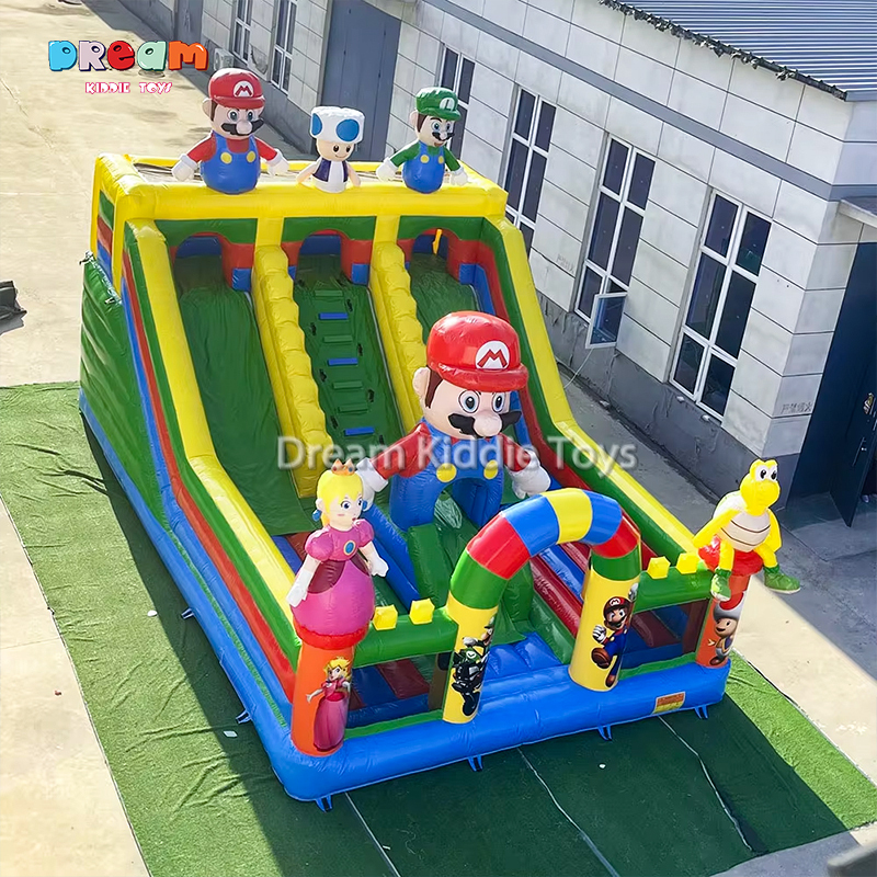 Rental Inflatable Mario Bouncy Castle Jumping House with Slide