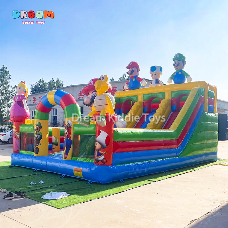 Rental Inflatable Mario Bouncy Castle Jumping House with Slide