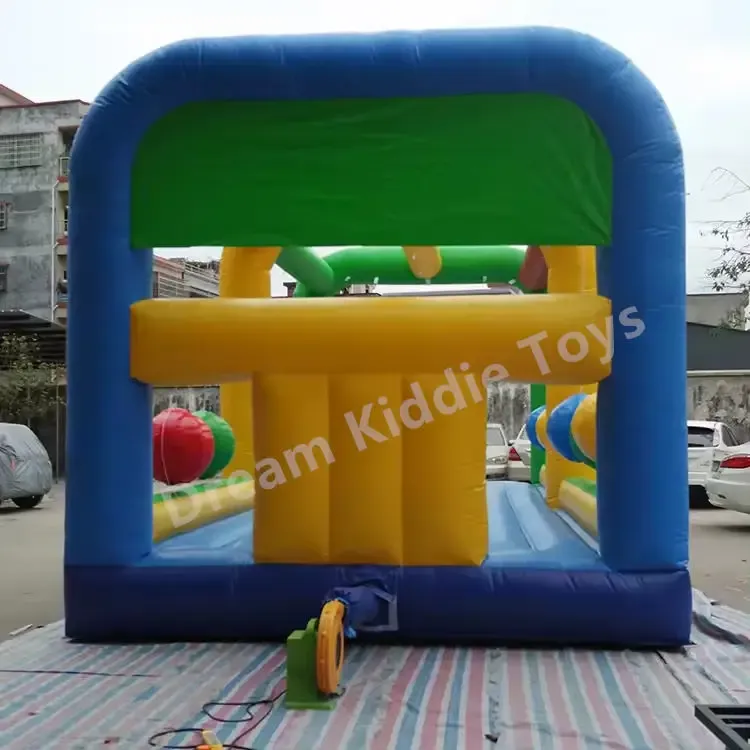 Giant Inflatable gauntlet ball challenge inflatable Obstable interactive adult sport game bouncy swing ball sports game