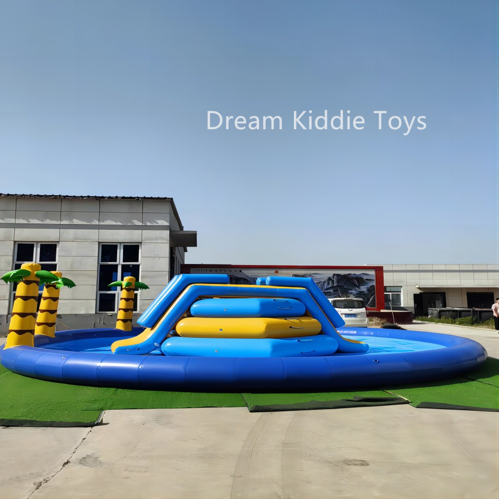 10m palm tree inflatable water slide water park inflatable pool water playground park for sale