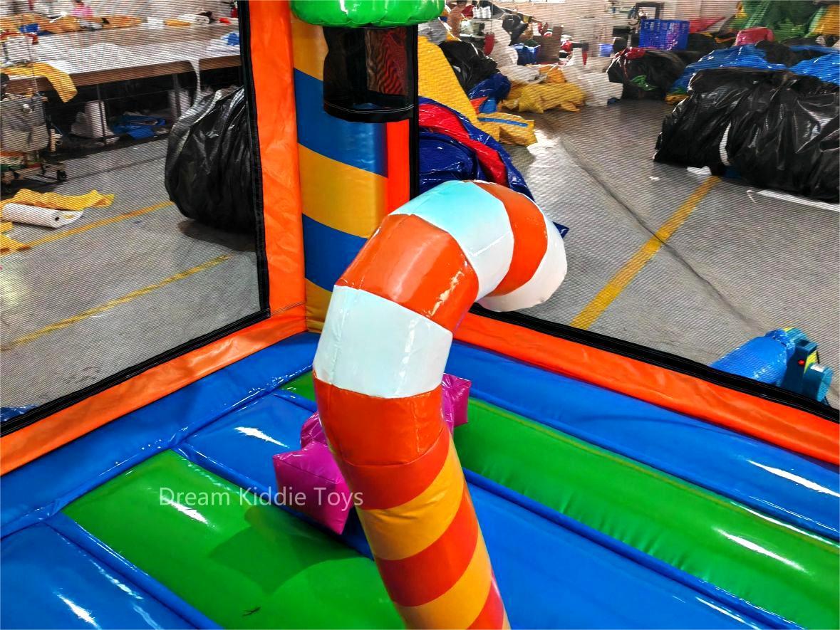 Candy Bounce House inflatable Girl playing Jumping castle combo slide cartoon kids playground inflatable slide outdoor