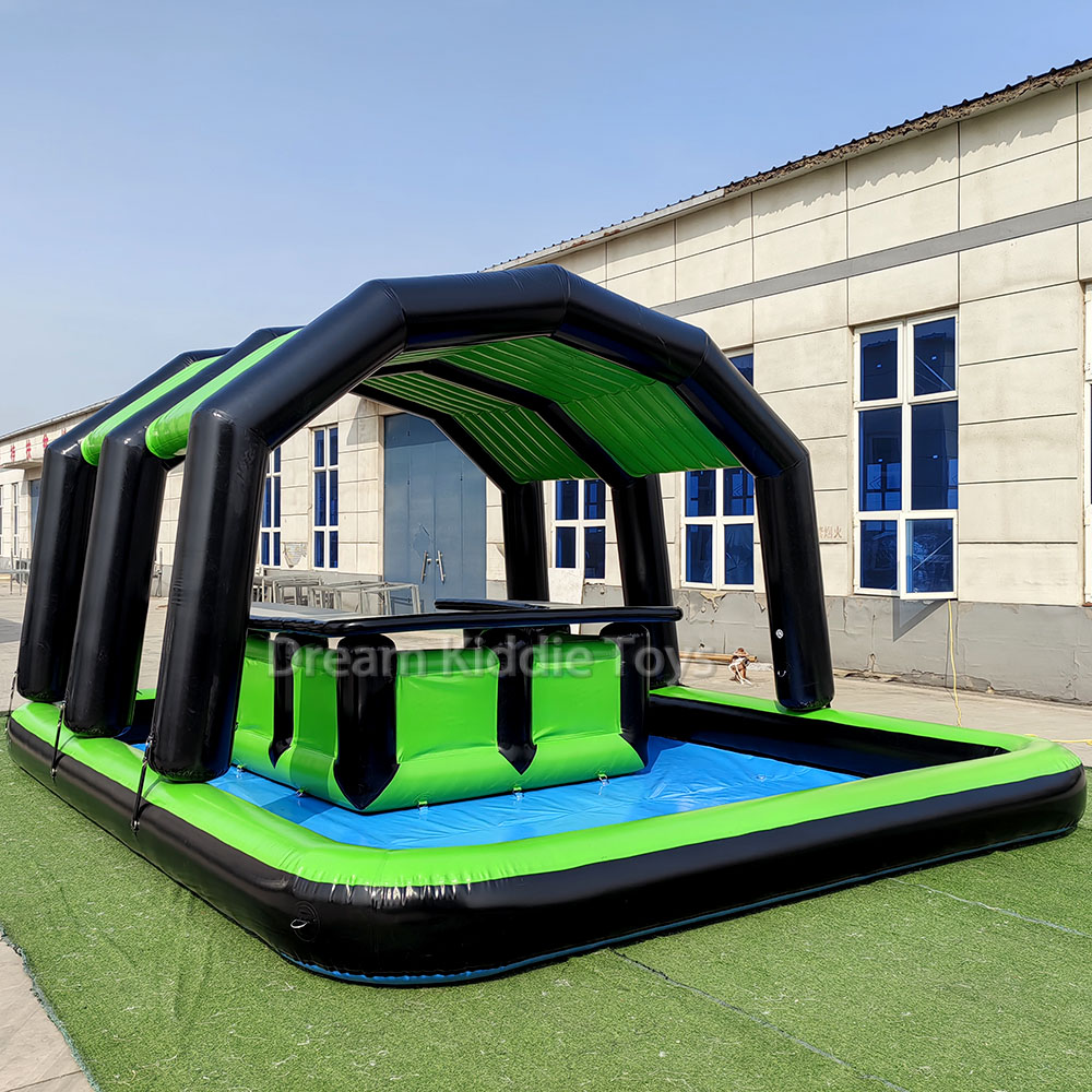 Green Inflatable Water Bar Inflatable Water Tent Bar for Party Rental Water Bar