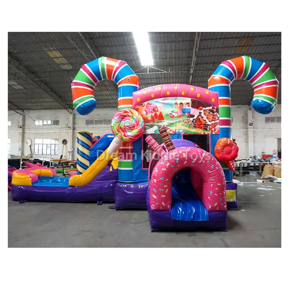 Candy Inflatable Combo Rental Sweet Commercial Inflatable Bouncy Castle with Pool
