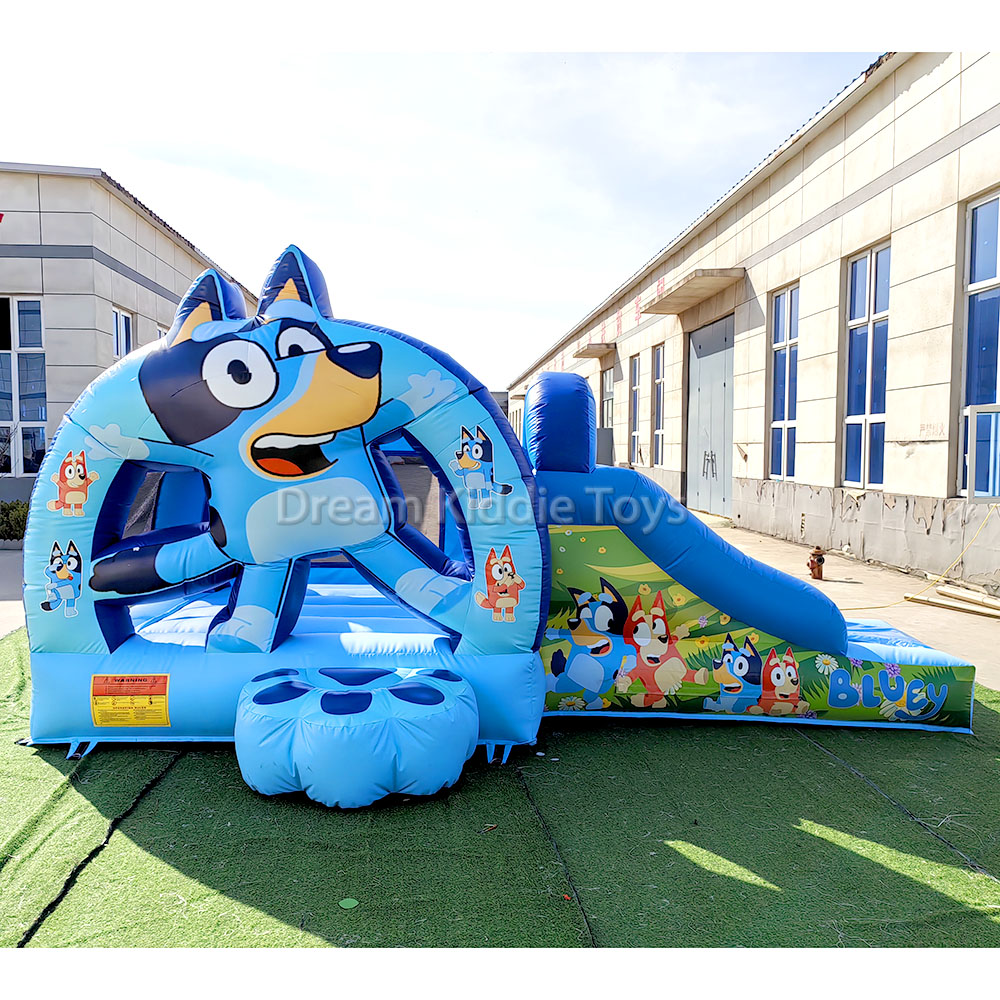 Children Commercial Jumping Bouncy Castle Inflatable bouncers Blue bounce house cartoon Inflatable Combo bouncer for Kids