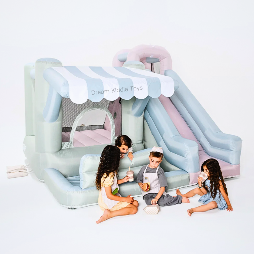Inflatable bouncer slide combo bouncy house commercial with blower jumping bounce castle for kids