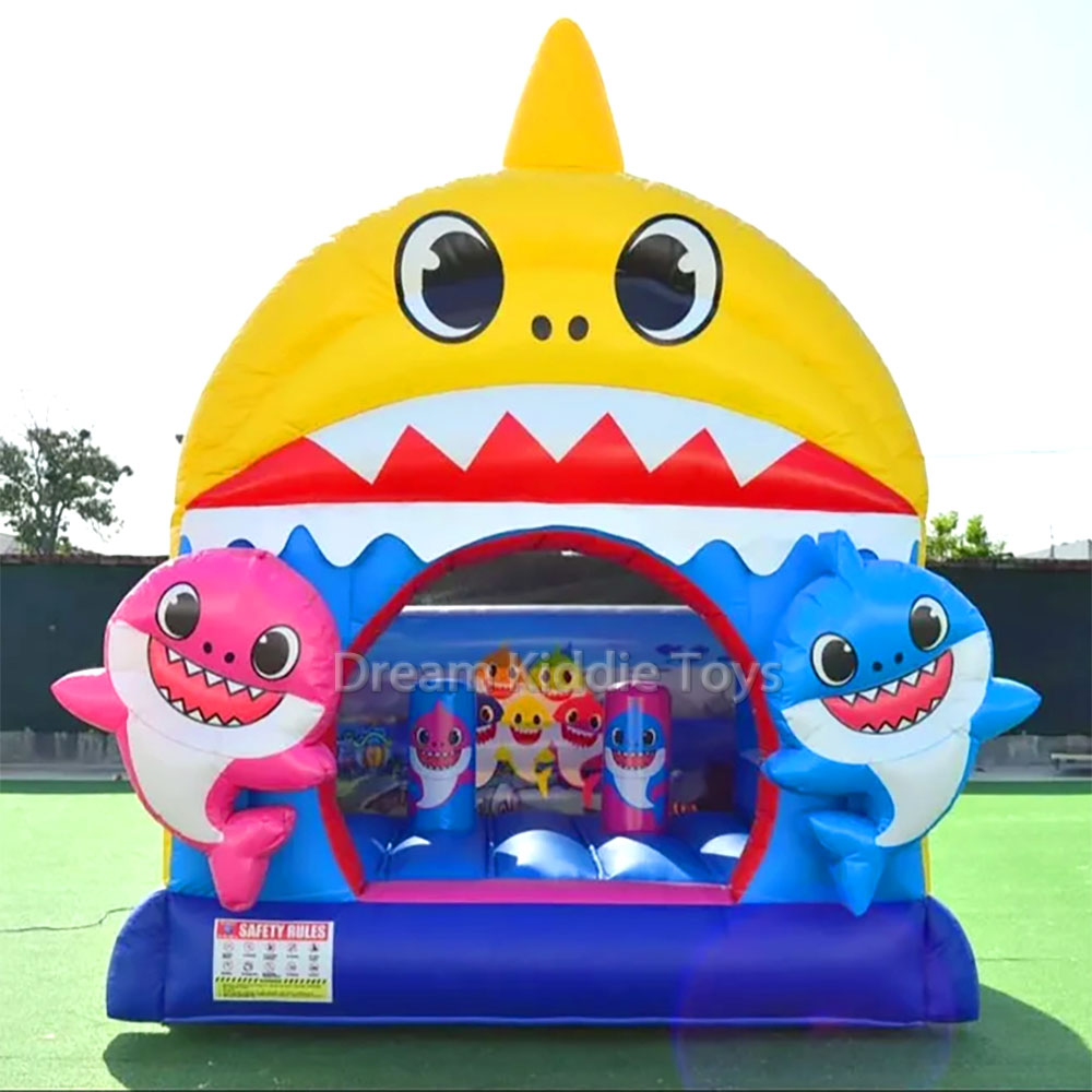Baby Inflatable Water Slide Rental Shark Commercial Inflatable Bouncy Castle with Pool