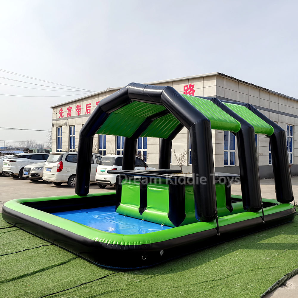 Green Inflatable Water Bar Inflatable Water Tent Bar for Party Rental Water Bar