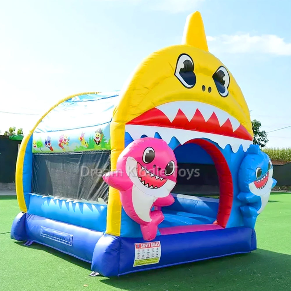 Baby Inflatable Water Slide Rental Shark Commercial Inflatable Bouncy Castle with Pool
