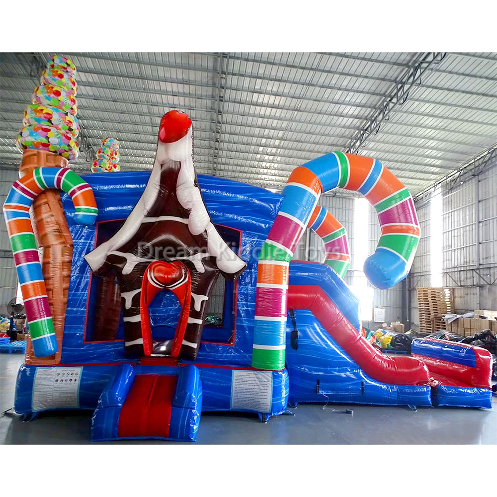Candy Inflatable Combo Rental Sweet Commercial Inflatable Bouncy Castle with Pool
