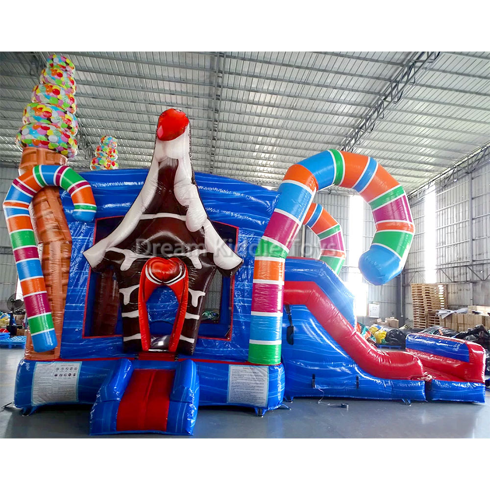 Candy Inflatable Combo Rental Sweet Commercial Inflatable Bouncy Castle with Pool