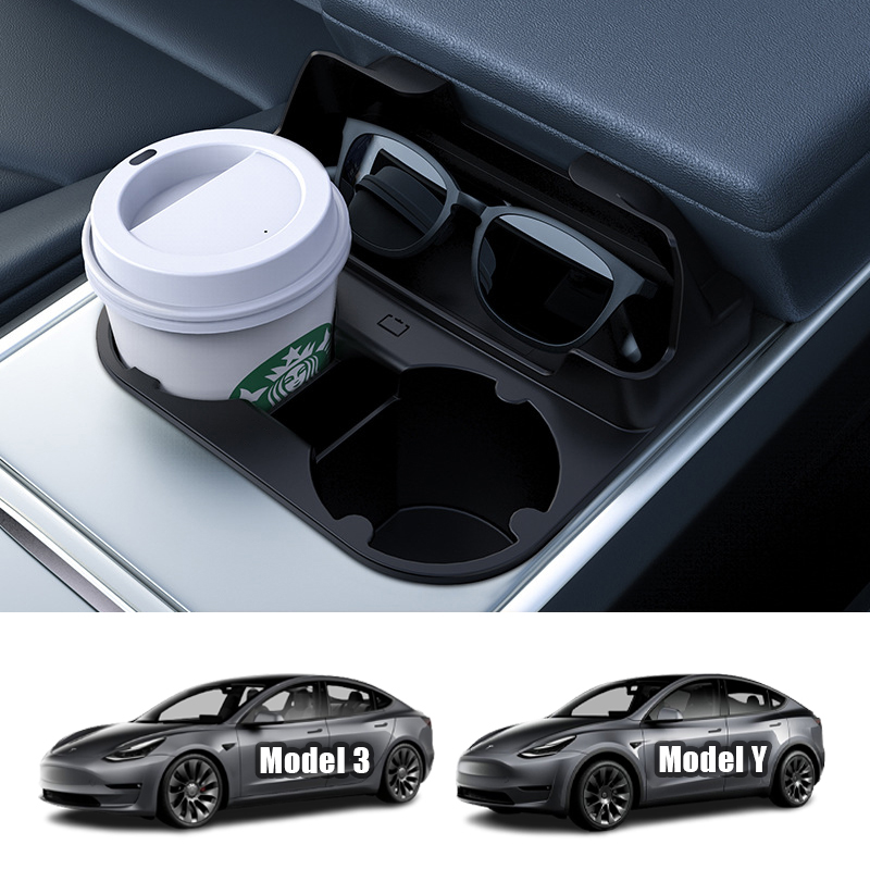 Center Console Tesla Cup Holder for Model 3/Y（2021-2023）-TESGOD