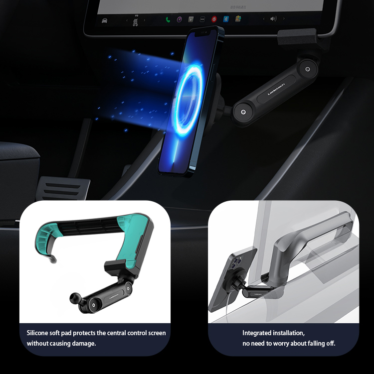 Adjustable Magnetic Wireless Car Charger Holder for Tesla Model 3（2017-2023.10）/ Y（2020-2024）-TESGOD