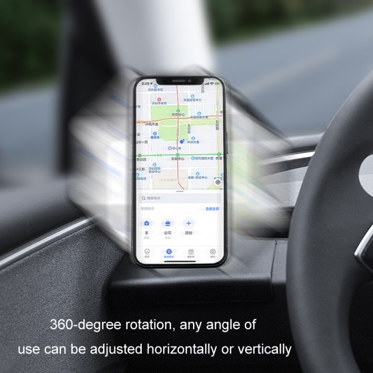 Magnetic Phone Mount for Tesla Model 3 Highland 2024+ (Left-Hand Drive)-TESGOD