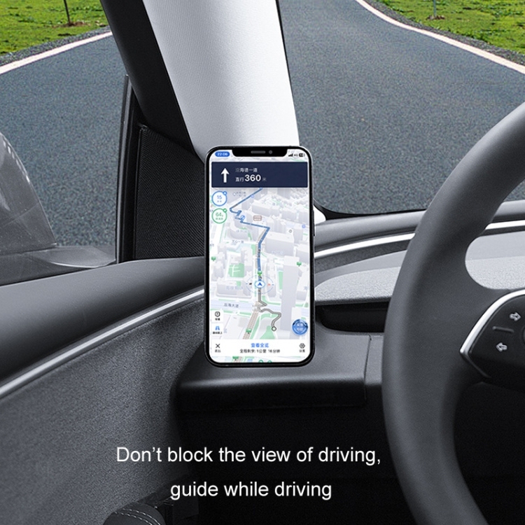 Magnetic Phone Mount for Tesla Model 3 Highland 2024+ (Left-Hand Drive)-TESGOD