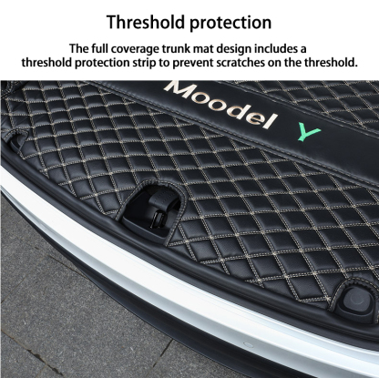 Tesla Model Y Trunk Mats – Waterproof, Soundproof, Stain-Resistant-TESGOD