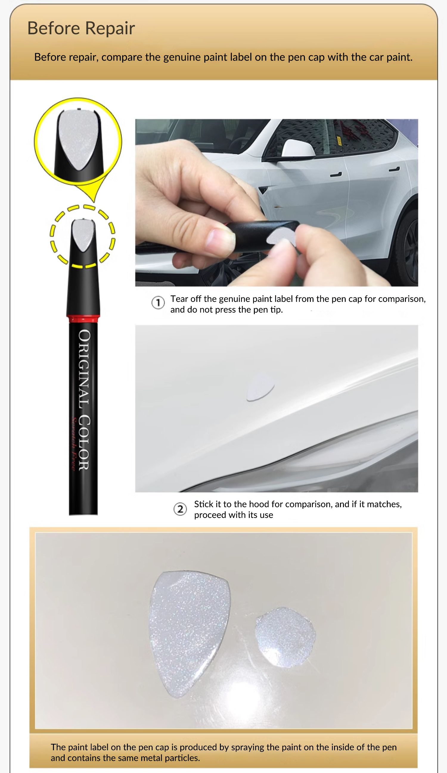 Tesla Touch Up Paint | Easy Paint Repair Kit for Tesla Model 3/Y/X/S-TESGOD