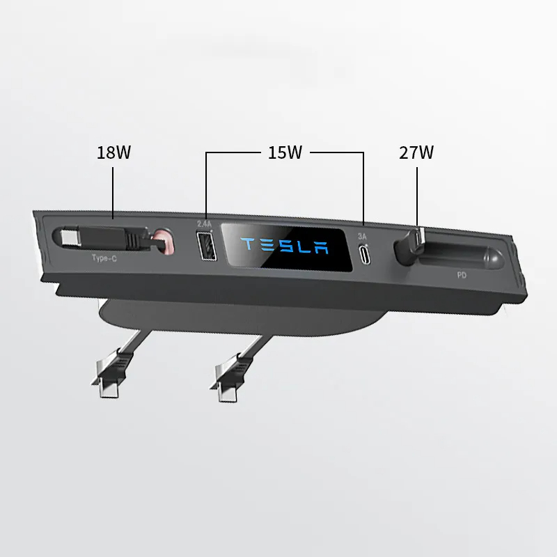 Retractable USB Hub for Tesla Model 3/Y-TESGOD
